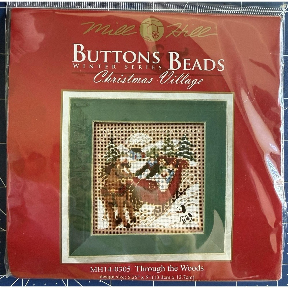 Mill Hill Buttons & Beads Christmas Village Through The Woods w Ceramic Button